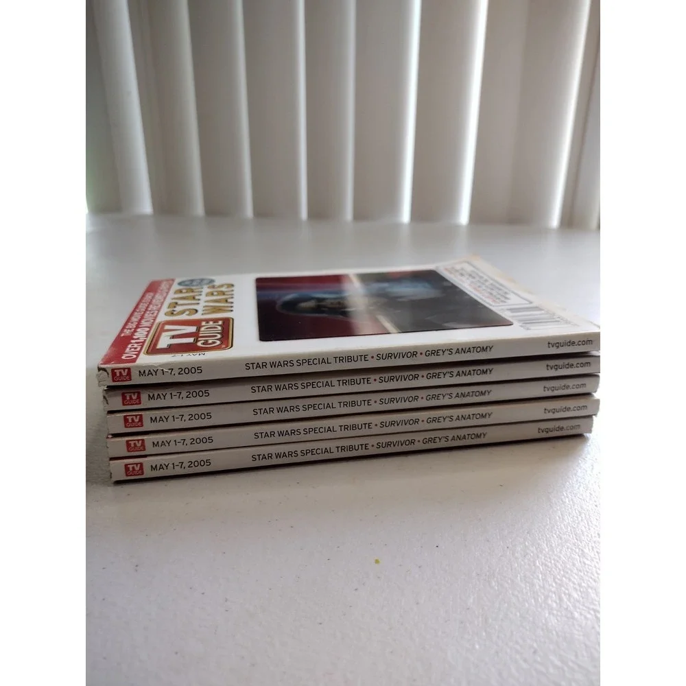TV‎ Guide May 1-7 2005 Complete Lot Of Star Wars Special Tribute Hologram Covers